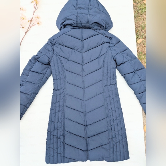 Tommy Hilfiger Navy Long Slim Fit Winter Jackey - Picture 3 of 3